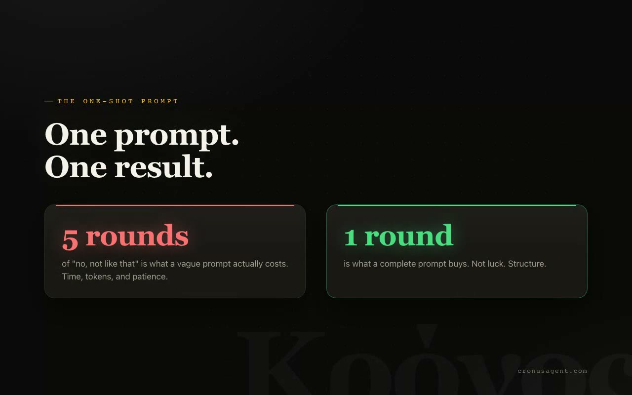 The one-shot prompt - animated video